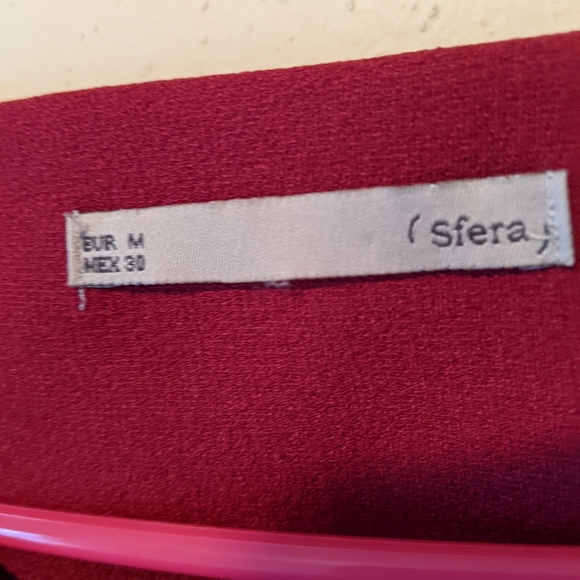 SFERA DARK RED DRESS SIZE M - Picture 3 of 4